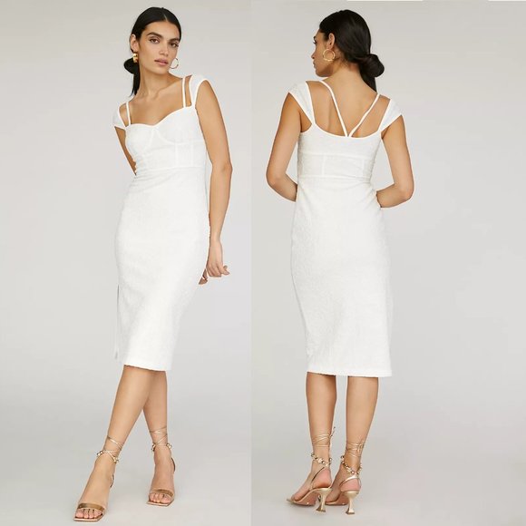 Anthropologie Dresses & Skirts - NWT Anthropologie Textured Knit Midi Dress Ivory Sleeveless Strappy